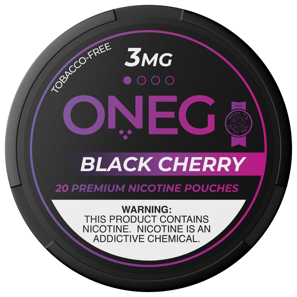 ONEG Black Cherry nicotine pouches can