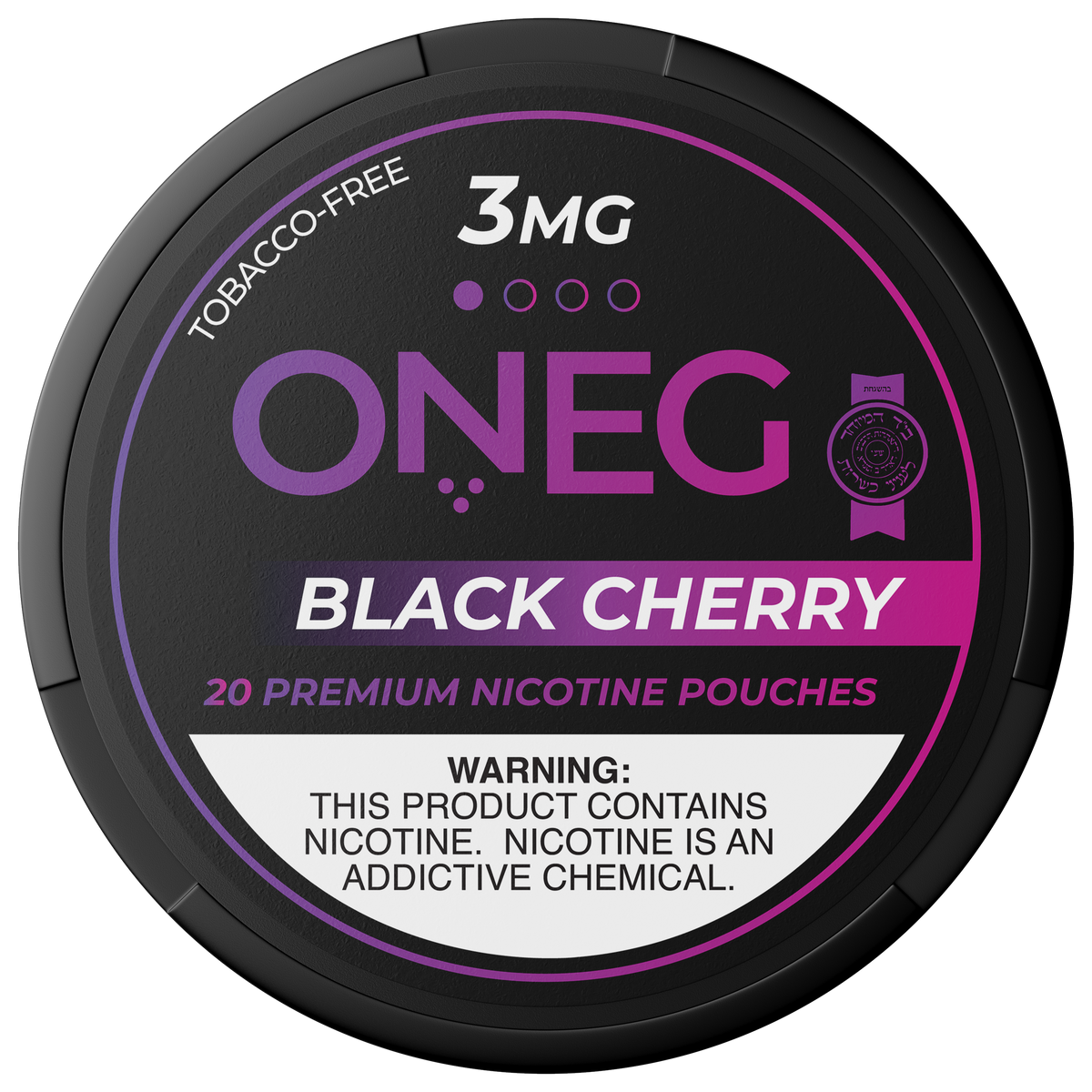 ONEG Black Cherry nicotine pouches can