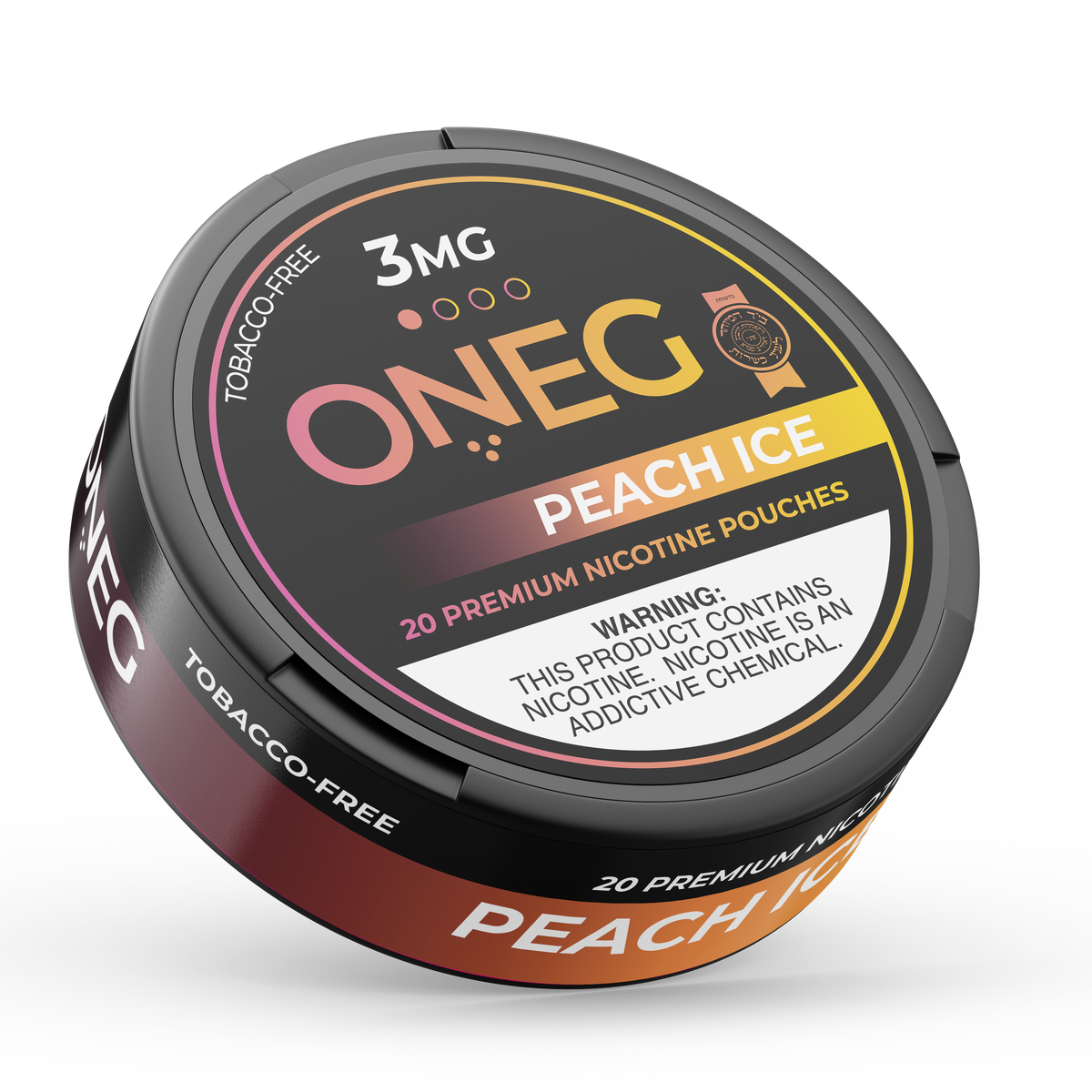 ONEG Peach Ice nicotine pouches can