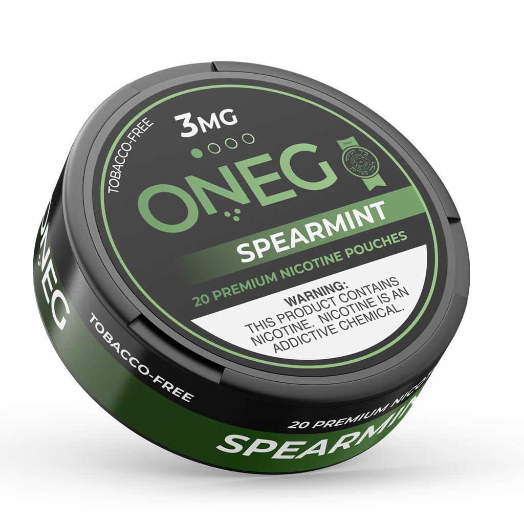 ONEG Spearmint nicotine pouches can
