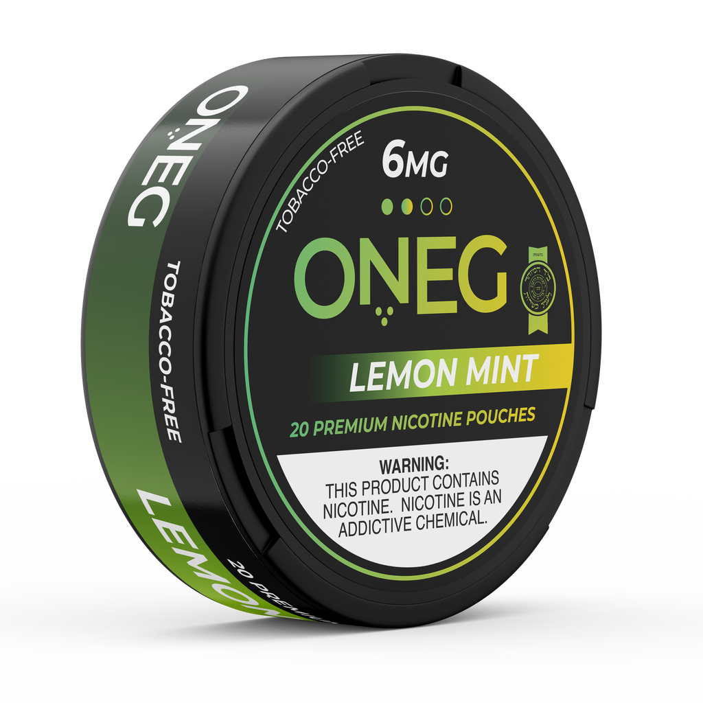 ONEG Lemon Mint nicotine pouches can