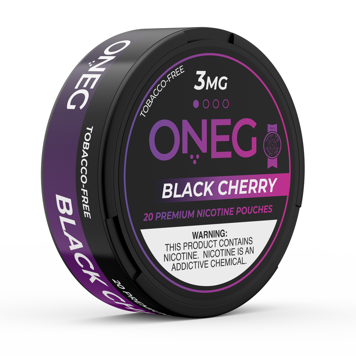 ONEG Black Cherry nicotine pouches can