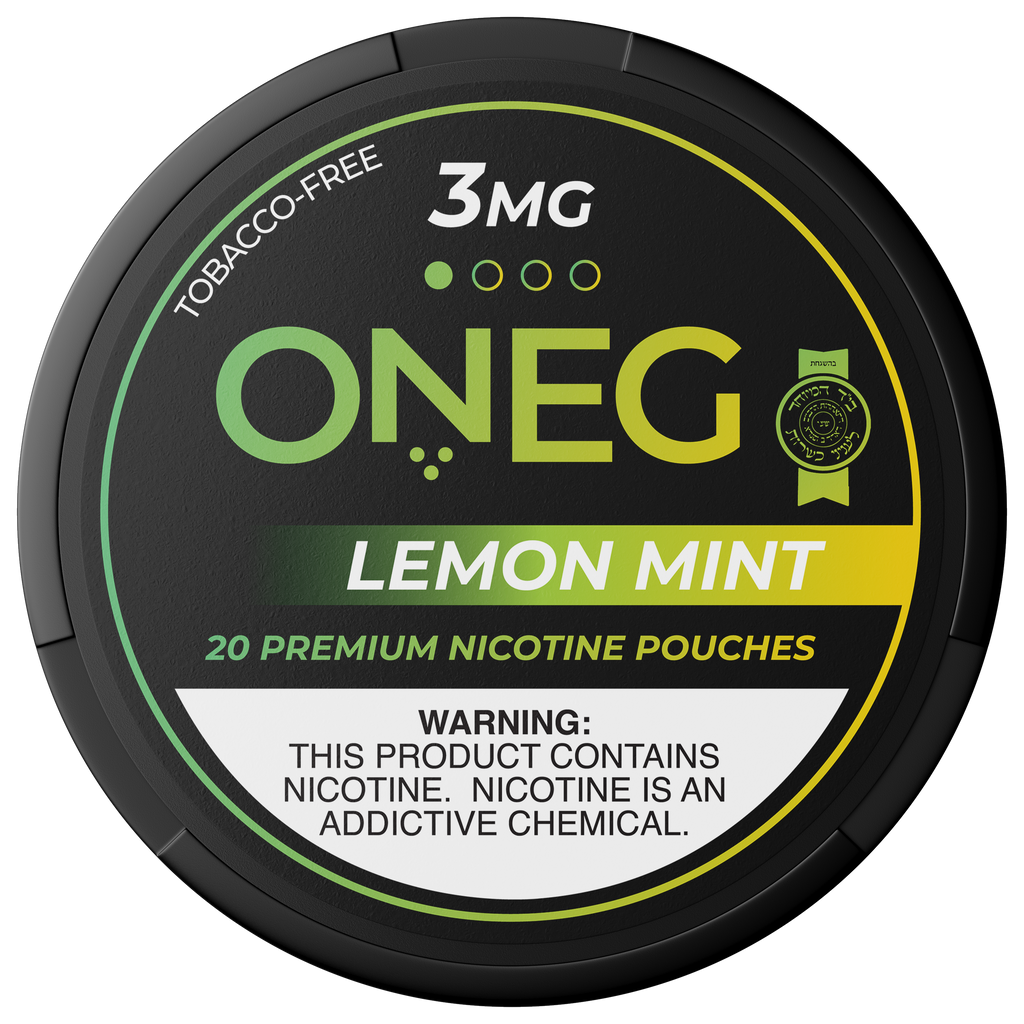 ONEG Lemon Mint nicotine pouches can