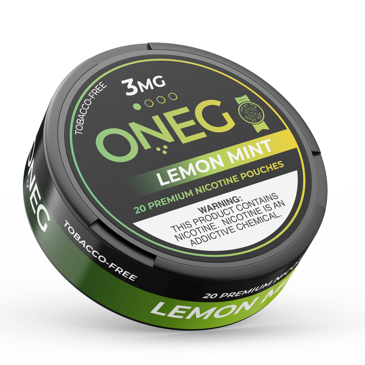 ONEG Lemon Mint nicotine pouches can