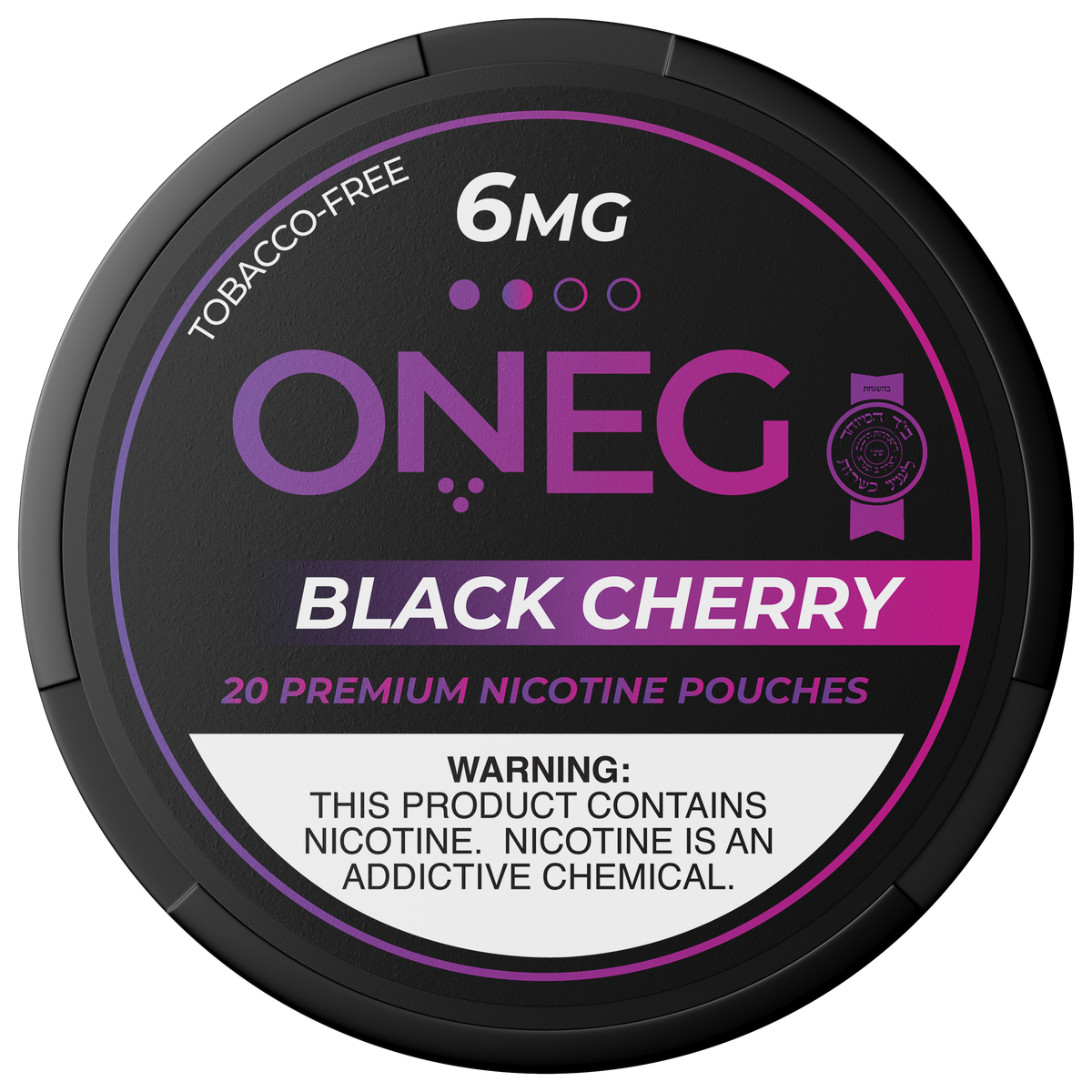 ONEG Black Cherry nicotine pouches can
