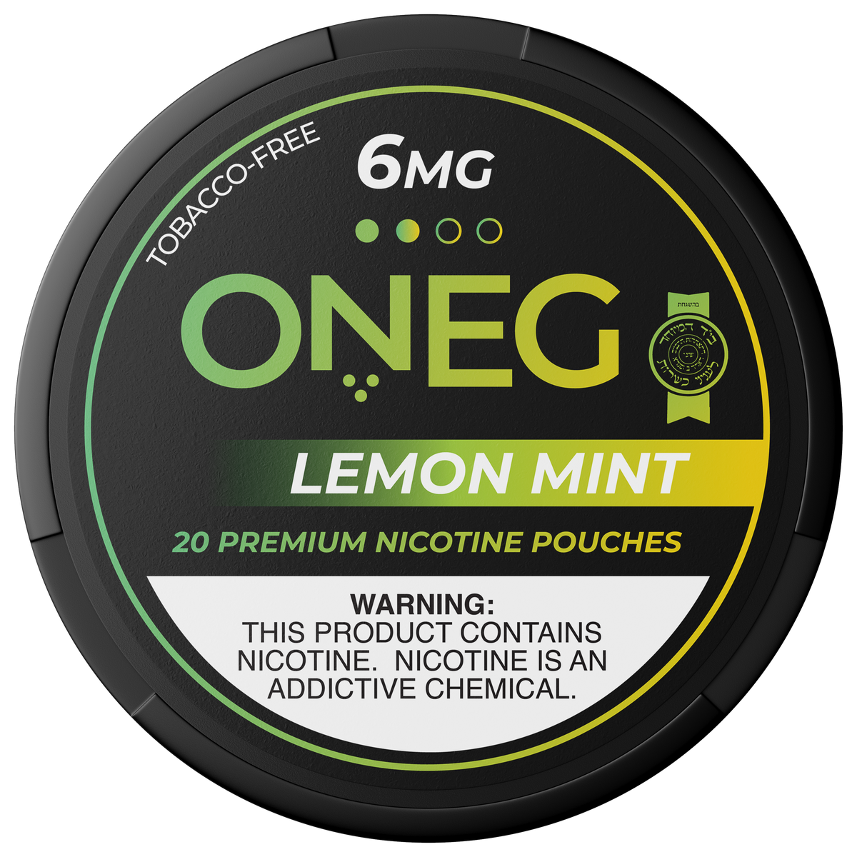 ONEG Lemon Mint nicotine pouches can