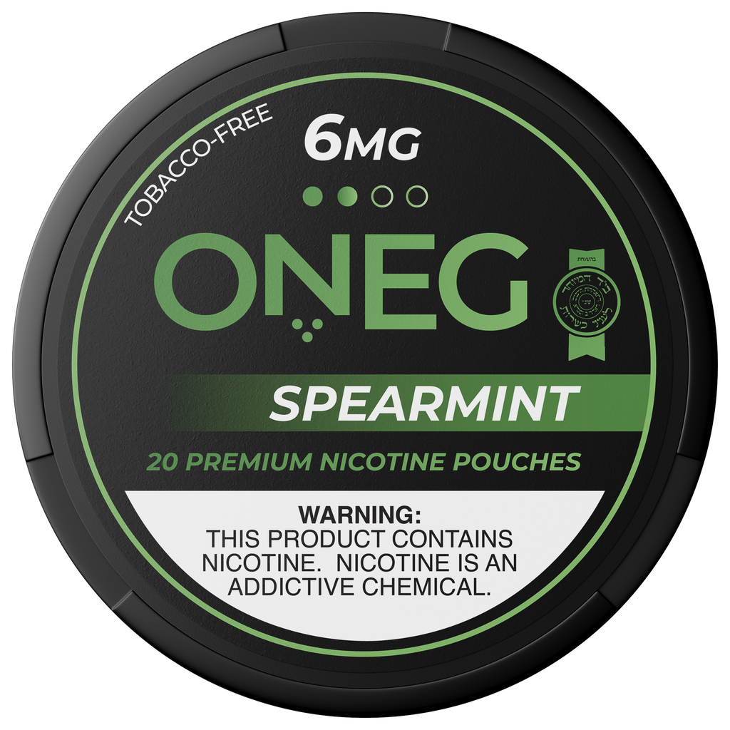 ONEG Spearmint nicotine pouches can