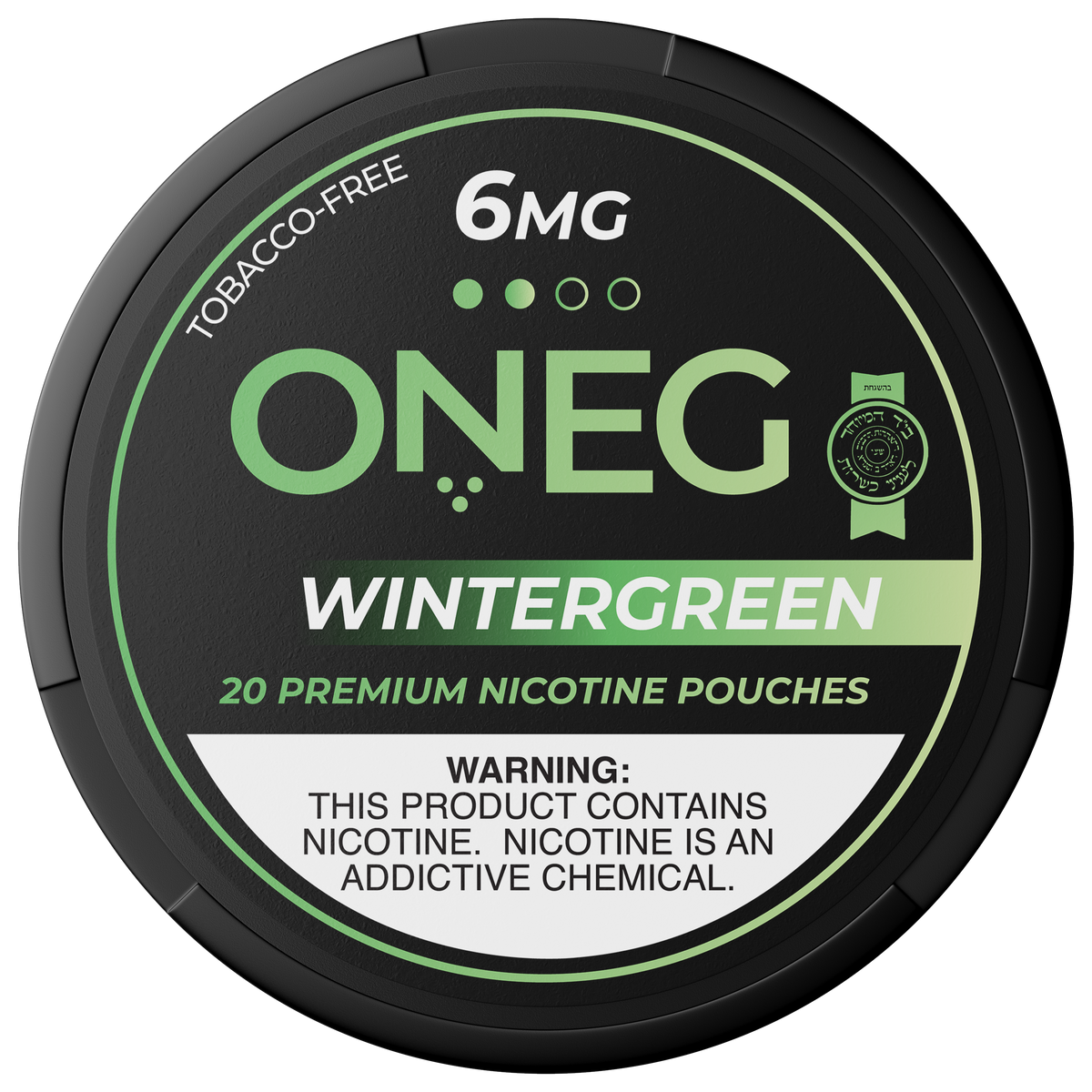 ONEG Wintergreen nicotine pouches can